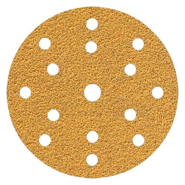 MIRKA / 2361109951 Шлиф мат на бум основе липучка (круг) GOLD 150мм 15 отв P500 100шт/кор, 10кор/уп