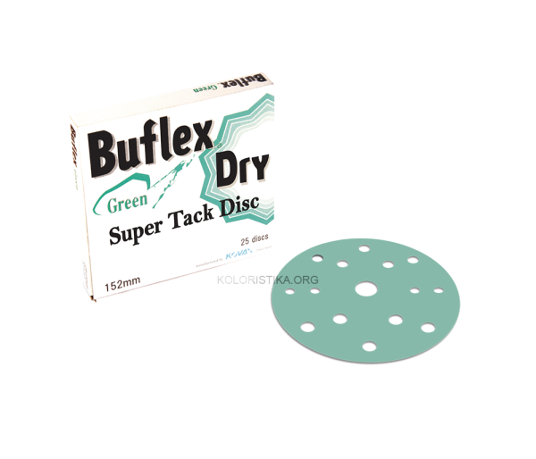 KOVAX/Круг Super Buflex Dry Green Р2000 152 мм на липучке 15 отв. 1931565