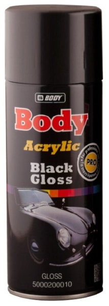 BODY / Спрей-краска черная глянцевая BLACK GLOSS0,4 л (6 шт)